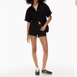 Denim Forum Ex Boyfriend Highrise Button Fly Denim Shorts